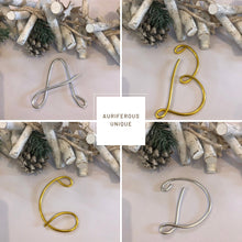 Load image into Gallery viewer, Initial Christmas Decoration, Wire Decor, Personalised Tree Ornament