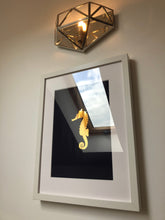 Load image into Gallery viewer, Gold Foil Print Seahorse Ocean Gift Under The Sea Collection Midnight Blue Christmas Gift For Men Gift for Women