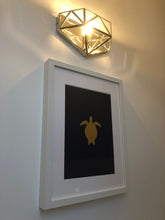 Load image into Gallery viewer, Turtle Foil Print Under The Sea Collection A4 Gold Foil Print