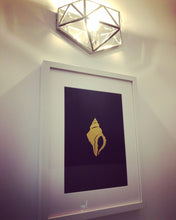 Load image into Gallery viewer, Conch Shell Under The Sea Collection A4 Gold Foil Print
