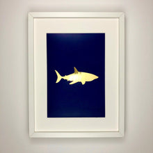 Load image into Gallery viewer, Shark Under The Sea Collection A4 Gold Foil Print
