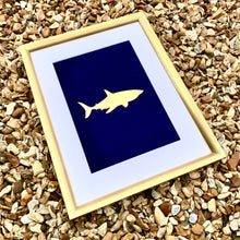 Load image into Gallery viewer, Shark Under The Sea Collection A4 Gold Foil Print
