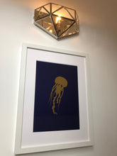 Load image into Gallery viewer, Jellyfish Under The Sea Collection Gold Foil Print
