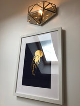 Load image into Gallery viewer, Jellyfish Under The Sea Collection Gold Foil Print
