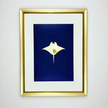 Load image into Gallery viewer, Manta Ray Under The Sea Collection A4 Gold Foil Print
