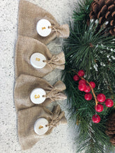 Load image into Gallery viewer, 40 Advent Calendar Bags - Reusable Advent Calendar - 40 White Clay Numbers - Hessian Sacks Bags - Clay Tags - Jute Twine - Christmas Decor
